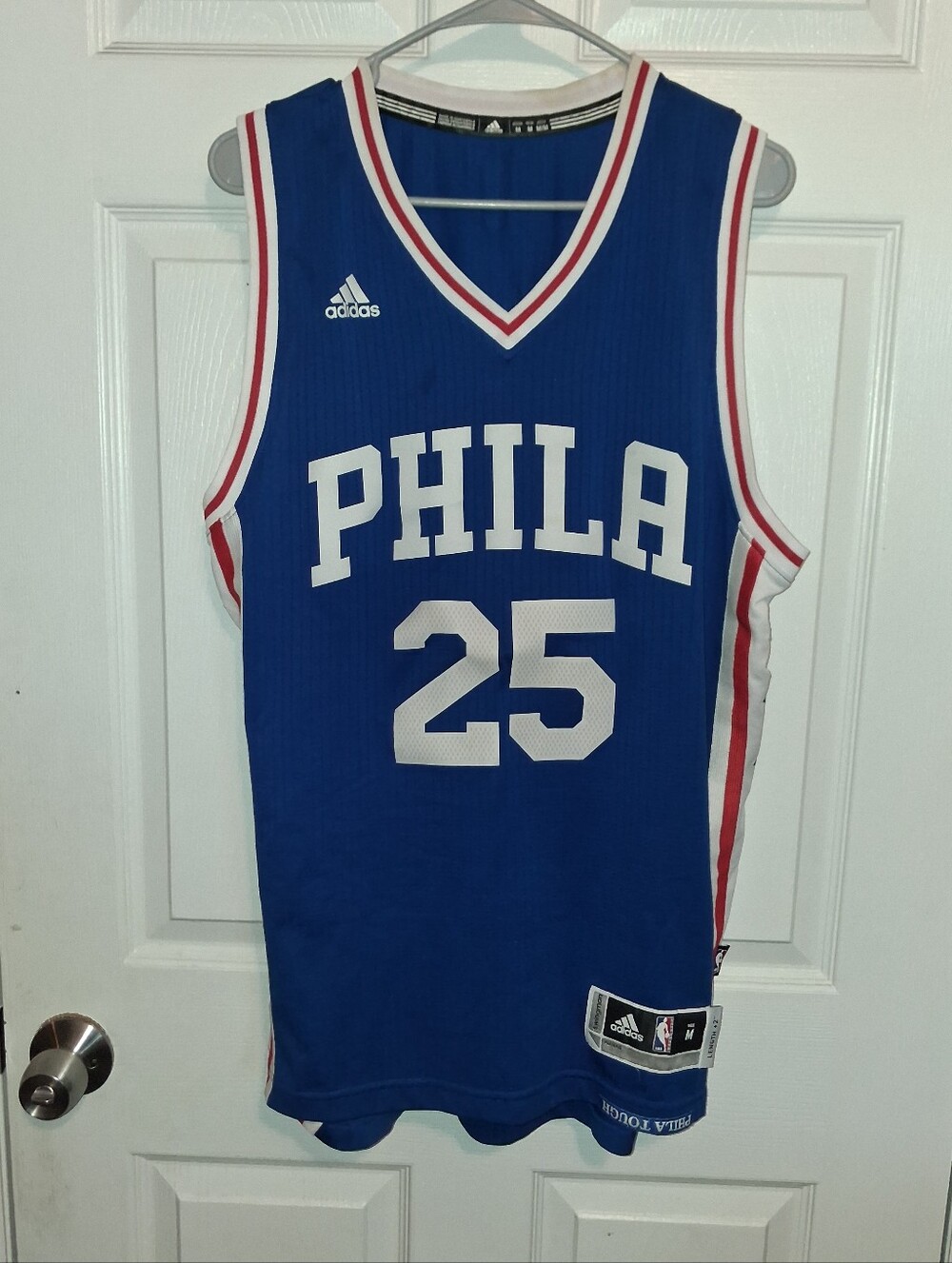 Adidas Blue PHILA #25 Basketball Jersey